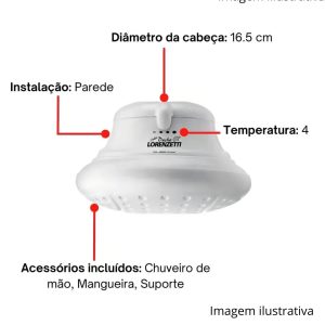 Chuveiro Ducha Lorenzett Bella Ducha 6800W 4T - Imagem 5